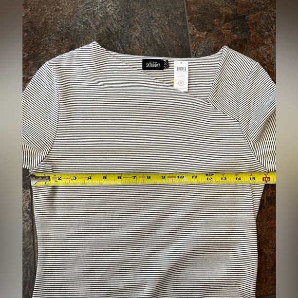 New Kate Spade Saturday contemporary striped mini bodycon dress. Size small. - Picture 7 of 13